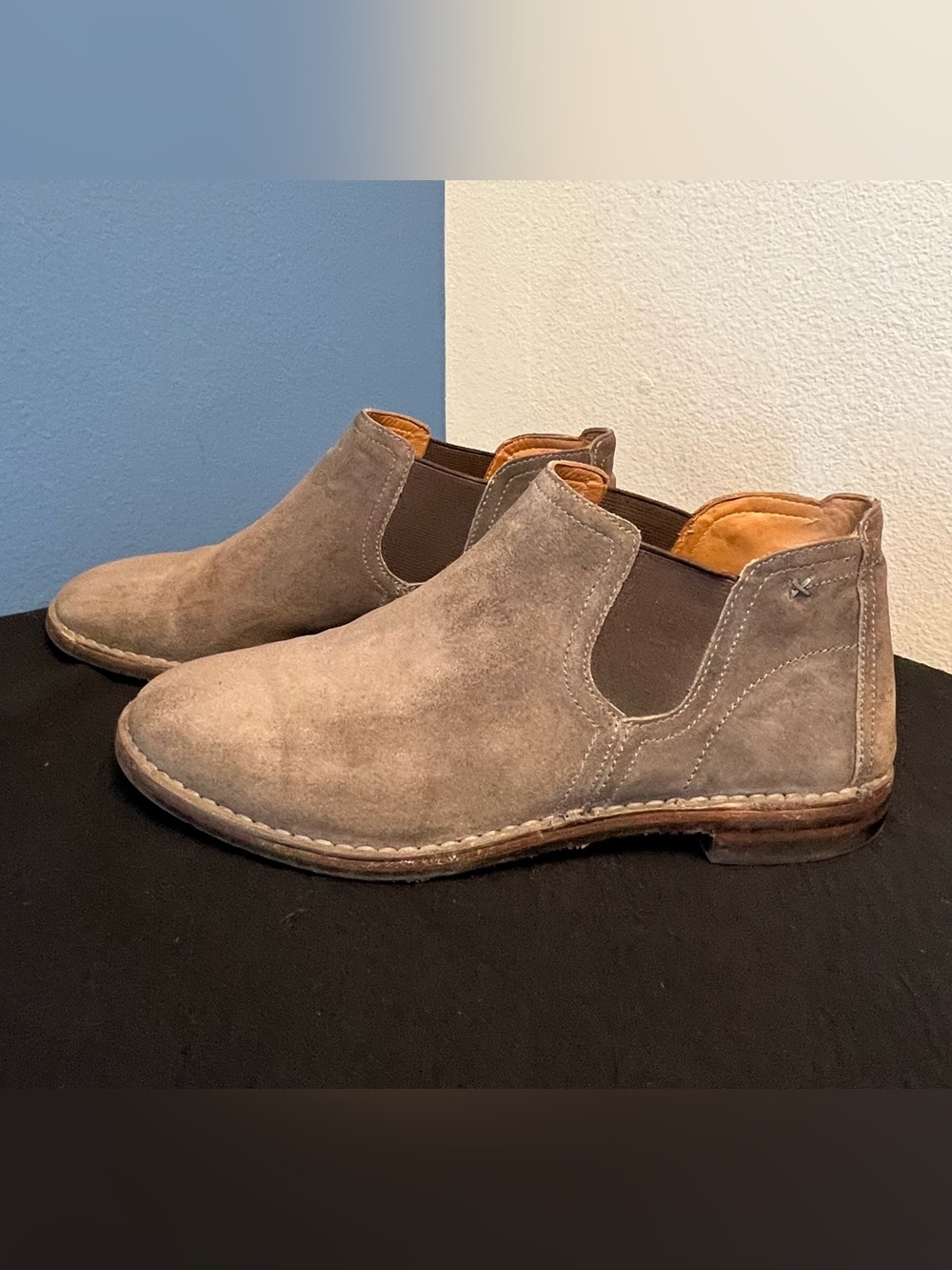 TRASK Allison Ankle Boots Brown Suede Classic Fall Academia Bootie Womens 7.5 M